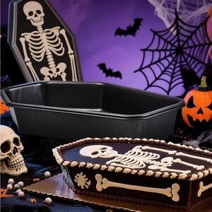 {NEW} 10-inch Coffin Cake Mold with Skull Design